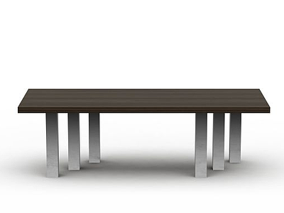 3d木质长桌免费模型