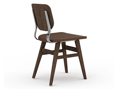 3d实木餐椅免费模型
