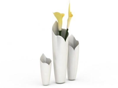白色创意花瓶模型3d模型
