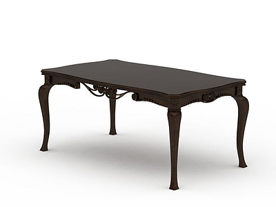 3d欧式实木书桌免费模型