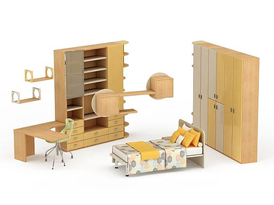 3d实木家具免费模型