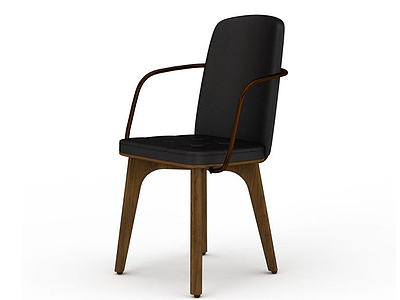黑色休闲椅模型3d模型