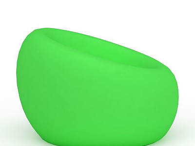 3d绿色沙发凳免费模型