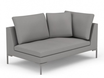 单扶手沙发模型3d模型