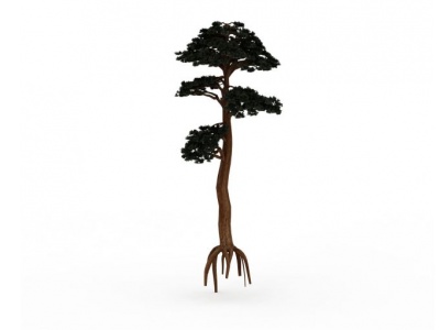 3d绿色景观树模型