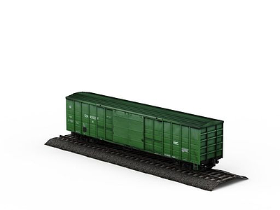 货物火车厢模型3d模型