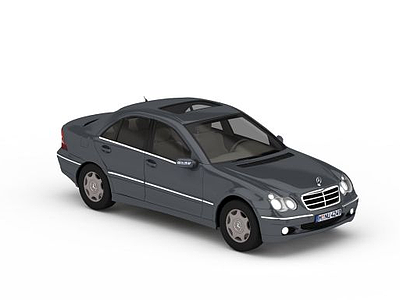 灰色奔驰汽车模型3d模型