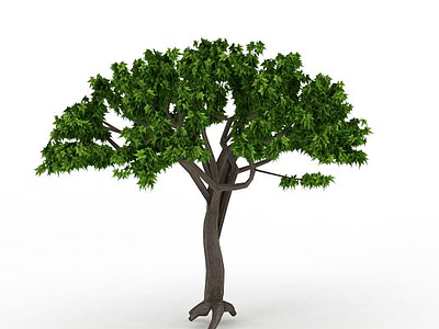 枝干绿树模型3d模型