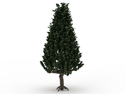 三角绿树模型3d模型
