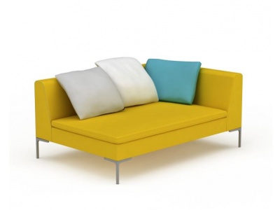 3d黄色单人沙发免费模型
