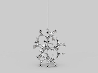 3d化学分子创意吊灯免费模型