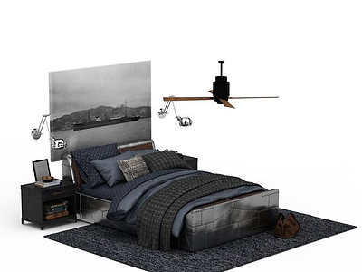 家居卧室装饰模型3d模型