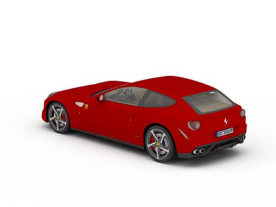 红色双排坐轿车模型