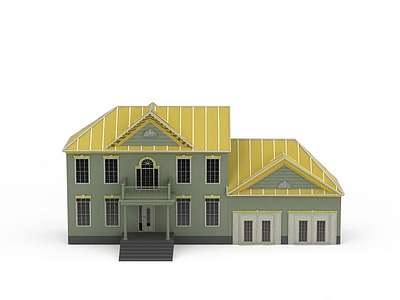 3d高档别墅模型