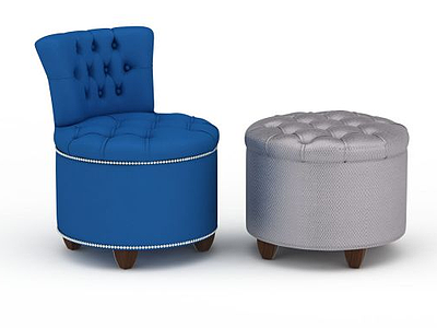 圆形沙发凳模型3d模型