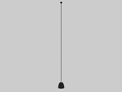 黑色工业吊灯模型3d模型