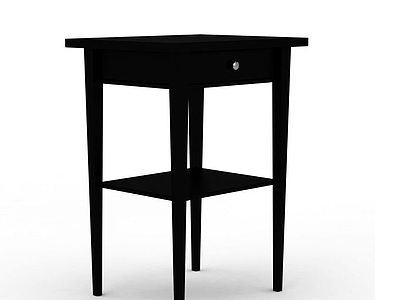 3d黑色双层桌子免费模型
