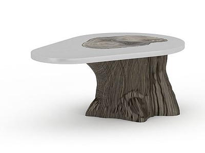 3d仿木树桩桌免费模型