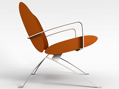 现代扶手餐椅模型3d模型