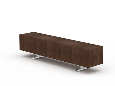 木质休息长凳模型3d模型