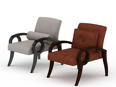 圆圈扶手椅模型3d模型