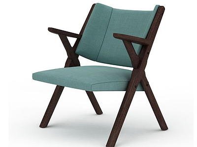 3d布艺折叠餐椅模型