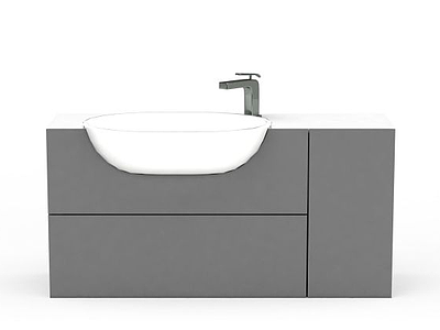 3d浴室<font class='myIsRed'>洗手柜</font>免费模型