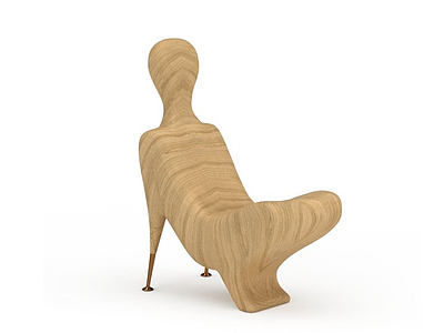 创意实木椅子模型3d模型