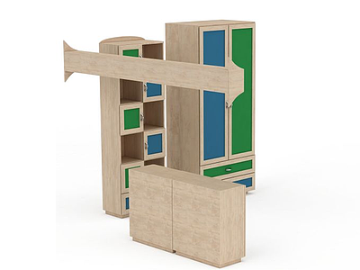 儿童房柜子模型3d模型
