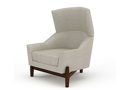 3d现代布艺沙发椅模型