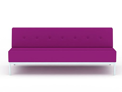 紫色休闲沙发模型3d模型