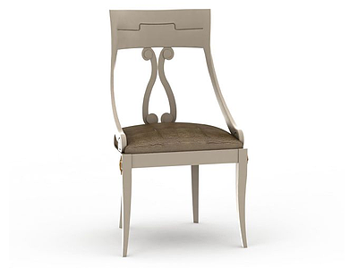 欧式简约椅子模型3d模型