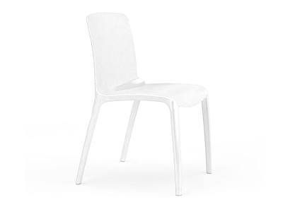 白色塑料椅子模型3d模型
