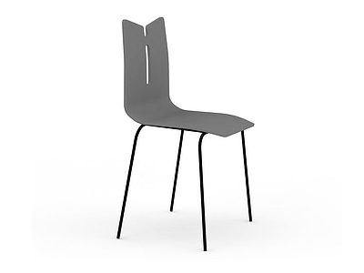 3d简易木质餐椅模型