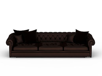 3d客厅真皮沙发免费模型