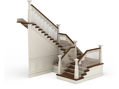 别墅室内楼梯模型3d模型