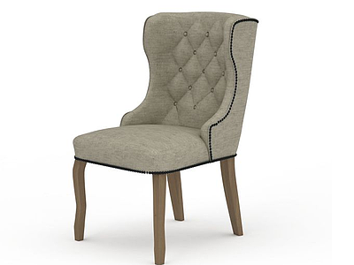 软面布艺椅子模型3d模型