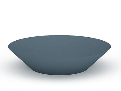 3d蓝灰色玻璃碗餐具免费模型