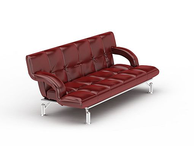 3d红色商务沙发模型