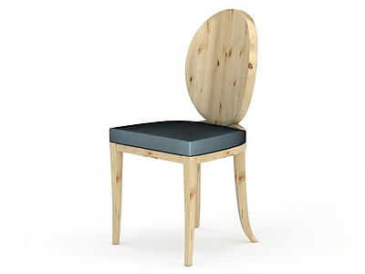 时尚木质椅子模型3d模型