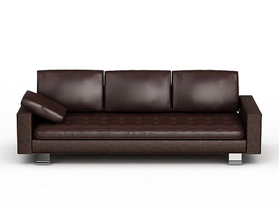 客厅真皮沙发模型3d模型