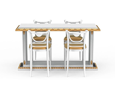 3d酒吧桌椅组合模型
