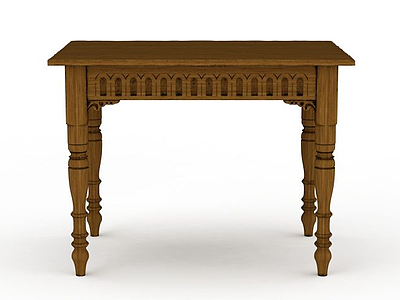 3d欧式木桌免费模型