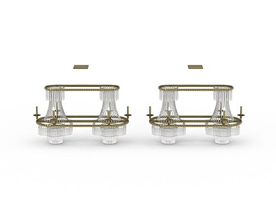 3d欧式水晶吊灯免费模型