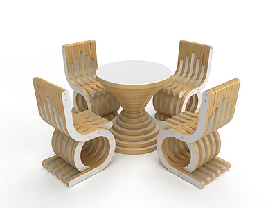 现代创意造型桌椅模型3d模型
