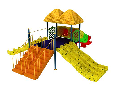 户外儿童滑梯模型3d模型