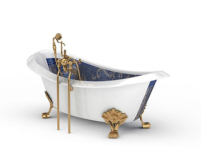 3d欧式风格浴缸免费模型
