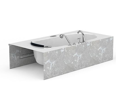 3d普通浴缸模型