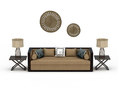 3d客厅休闲沙发免费模型