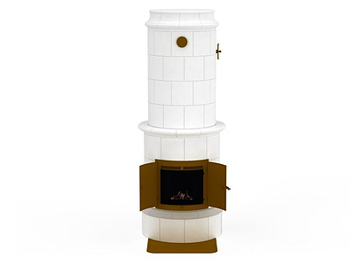室内真火壁炉模型3d模型
